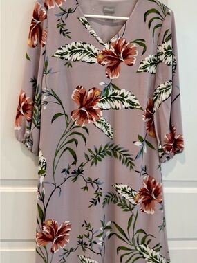 Chico’s Lavender Floral Shift Dress Size 000 XS NWT